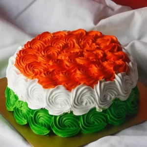 Tri-colour Floral Cake